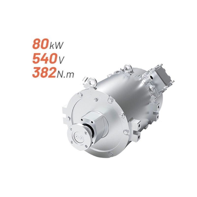 integrated 80kw motor powertrain with can bus for construction machinery